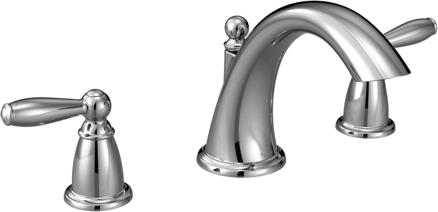 Moen T4943 Brantford Chrome 2-Handle Low Arc Roman Tub Faucet Trim New